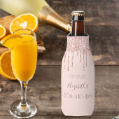 goudglitter glitter drip glam girale roos flesjeskoeler