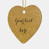 Goudglitter hartfoto Kerstboom ornament (Links)