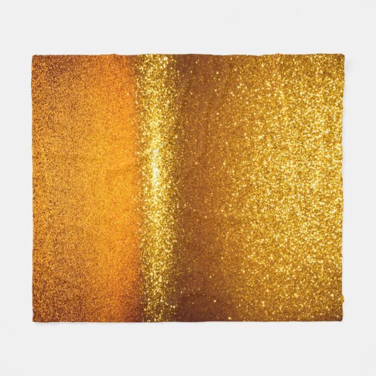 Goudglitter licht textuur. Kerstmis ab Fleece Deken (Voorkant (Horizontaal))