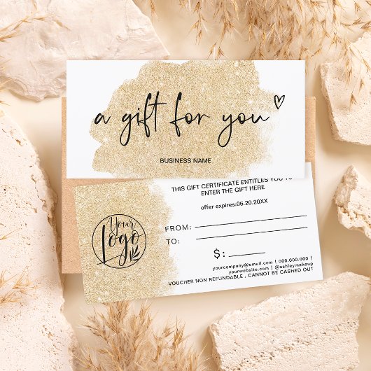 goudglitter logo gift certificaat