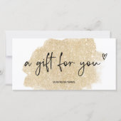 goudglitter logo gift certificaat (Voorkant)