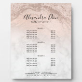 Goudglitter marmer van koper roos fotoplaat (Voorkant)