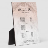 Goudglitter marmer van koper roos fotoplaat (Zijkant)