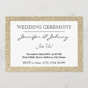 Goudglitter met dunne omlijsting kaart