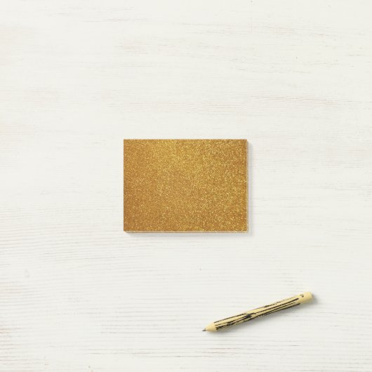 Goudglitter Post-it® Notes (Op bureau)