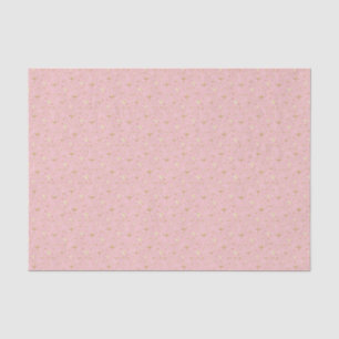 Goudglitter sterren, roze en goud tissuepapier