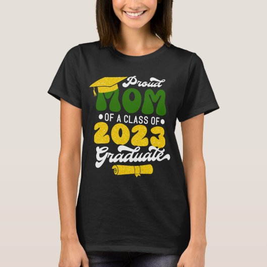 Goudglitter van een klasse van 2023 t-shirt (Voorkant)