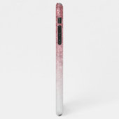 Goudglitter, wit marmer, fijn roos iPhone hoesje (Linkerkant)