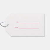 Goudglitterharten Cadeaulabel (Achterkant Horizontaal)