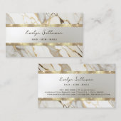 goudglittermarmer visitekaartje (Voorkant / Achterkant)