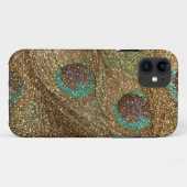 goudglitterpauzes Case-Mate iPhone case (Achterkant (horizontaal))