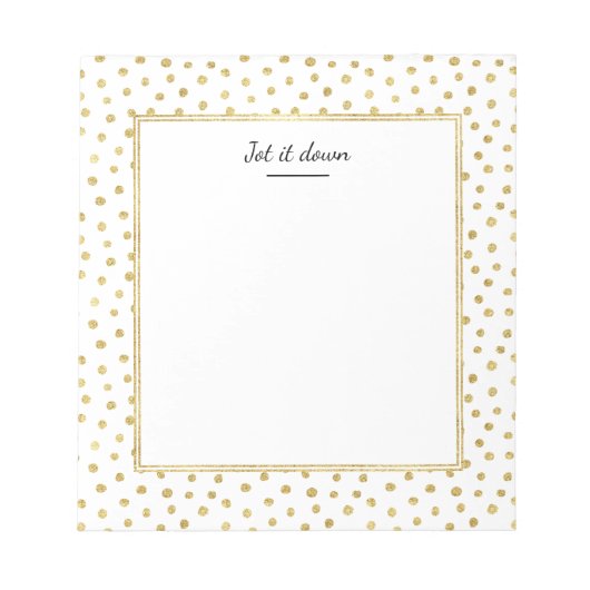 Goudglitterstippen Notitieblok (Voorkant)