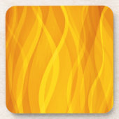 Goudgolven van 6 gele onderzetters (Voorkant)