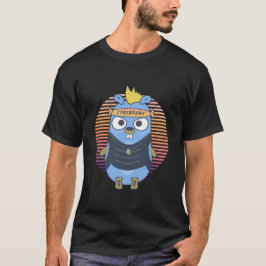 Goudgopher in cyberpunk-stijl t-shirt