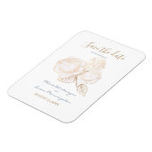 Goudgoud Roos Stusty Blue Ivory Save the Date Magneet (Linkerzijde)