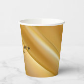 Goudgradiëntdiagonale lijnen papieren bekers (Links)