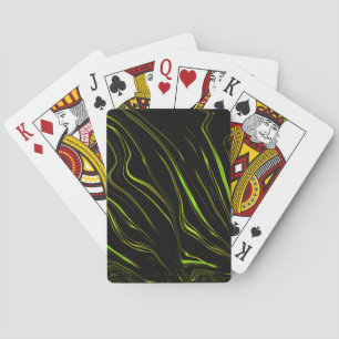 Goudgras, langwerpige golvende sporen van zwart fo pokerkaarten