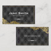 Goudgrenzen | Zwarte opvulling Visitekaartje (Voorkant / Achterkant)