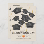 Goudgrijs Afstuderen Elegant minimalistisch poster Kaart (Voorkant / Achterkant)