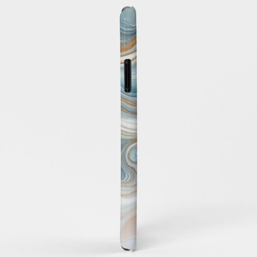Goudgrijs Blauwgroen Blauw Marmeren Kunstpatroon Case-Mate iPhone Case (Achterkant/rechts)
