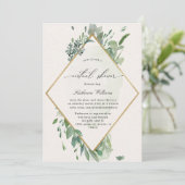 goudgroen virtueel baby shower (Staand voorkant)