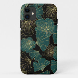 Goudgroene bladeren iPhone 11 hoesje