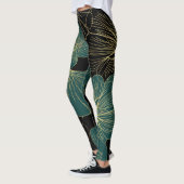 Goudgroene bladeren leggings (Links)
