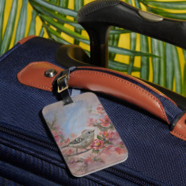 Goudhaantje vogel bagagelabel