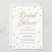 Goudharten confetti vrijgezellenfeest kaart (Voorkant)