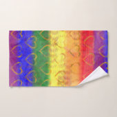 Goudharten, heldere regenboogkleuren, gekleurde vl bad handdoek (Handdoek)