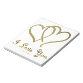 Goudharten houden van jou notitieblok (Gedraaid)