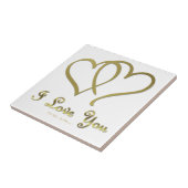 Goudharten houden van jou tegeltje (Zijkant)