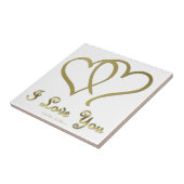 Goudharten houden van jou tegeltje (Zijkant)