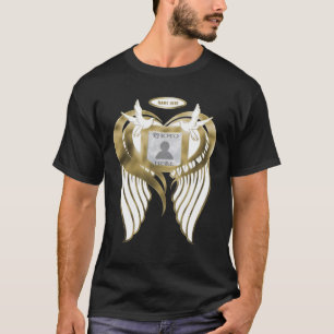 Goudherdenking Foto met Wings, hartstippen toevoe T-shirt