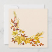 Goudherfst laat Bridal Shower Uitnodiging (Achterkant)