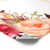 Goudherfstbloemen - Dall Wedding Seding Chart Poster (Hoek)