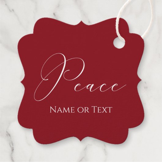 Goudherten Vakantie Vrede Rood Omgekeerd Bedankjes Labels (Achterkant)