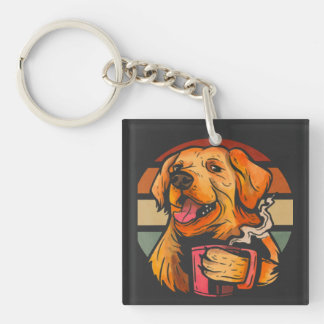 Goudhondenkoffie T-Shirt Sleutelhanger