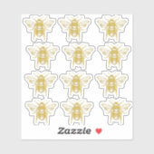 goudhoningbijenhouder sticker (Vel)