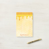 Goudhoningraathoningraatdruppelnaam Post-it® Notes (Op bureau)