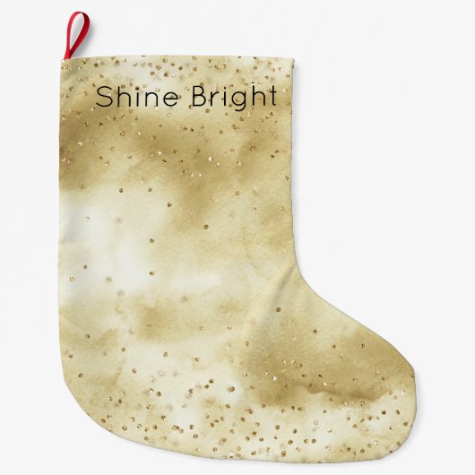 goudhoudende Confetti Grote Kerstsok (Voorkant)