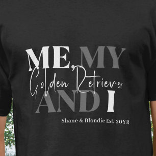 Goudie Hond Papa Opgerichte Unieke Typografie Grap T-shirt