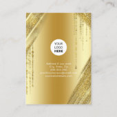 Goudjuwelen voor glitter oorringen Unieke Folie Visitekaartje (Achterkant)