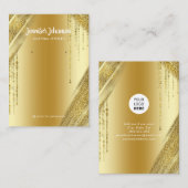 Goudjuwelen voor glitter oorringen Unieke Folie Visitekaartje (Voorkant / Achterkant)