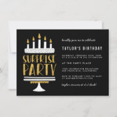 Goudkaarsen en rokerverrassingen op feestdag kaart (Voorkant)