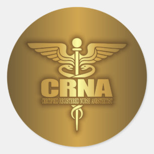 Goudkaduceus (CRNA) Ronde Sticker