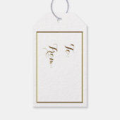 Goudkerstbomen met cadeautjes Labels Cadeaulabel (Achterkant)