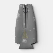 Goudkerstboom en Snowflakes Fles Cooler (Achterkant)