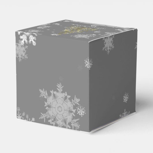 Goudkerstboom en Snowflakes voor kerstbox Bedankdoosjes (Achterkant)