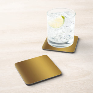 Goudkleurig geborsteld bier onderzetter